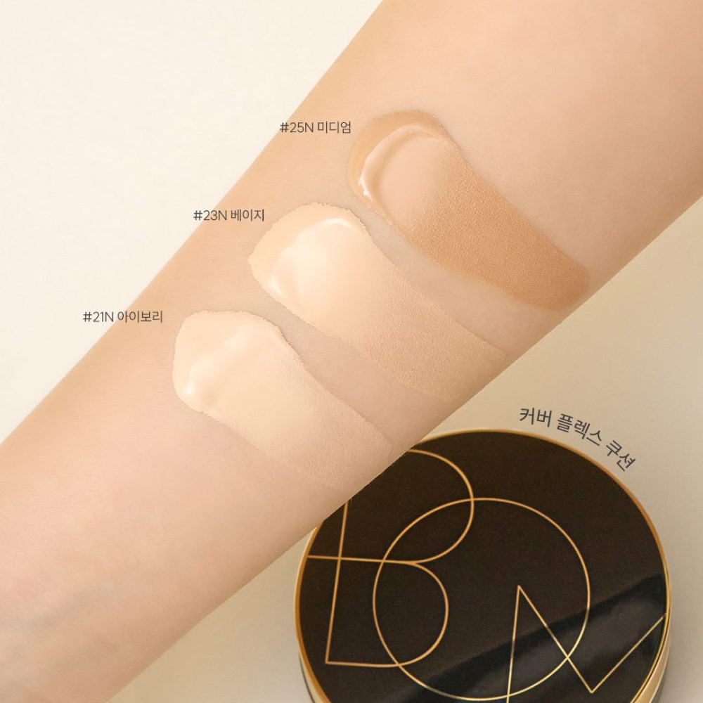 Foundation BOM Cover Flex Cushion SPF50+ PA+++ color 21N Ivory - Koreancare
