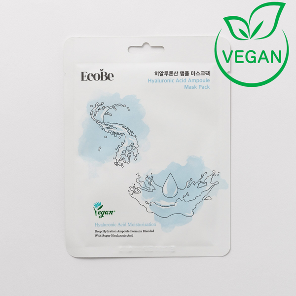 Хидратираща лист маска с хиалуронова киселина EcoBe Hyaluronic Acid Ampoule Mask Pack 25ml