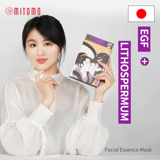 Mitomo Регенерираща и подмладяваща маска за лице с Епидермален растежен фактор (EGF) и Lithospermum