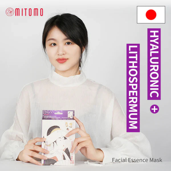Mitomo Подмладяваща и хидратираща маска за лице с хиалуронова киселина и Lithospermum