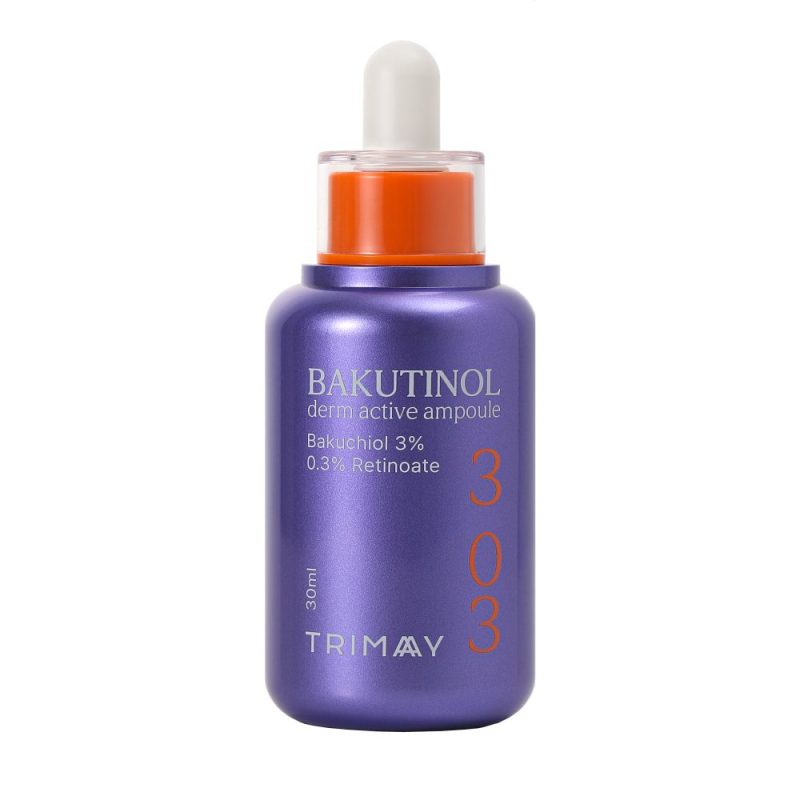 Trimay Bakuchiol Derm Active Ampoule retinoid serum bottle, front view