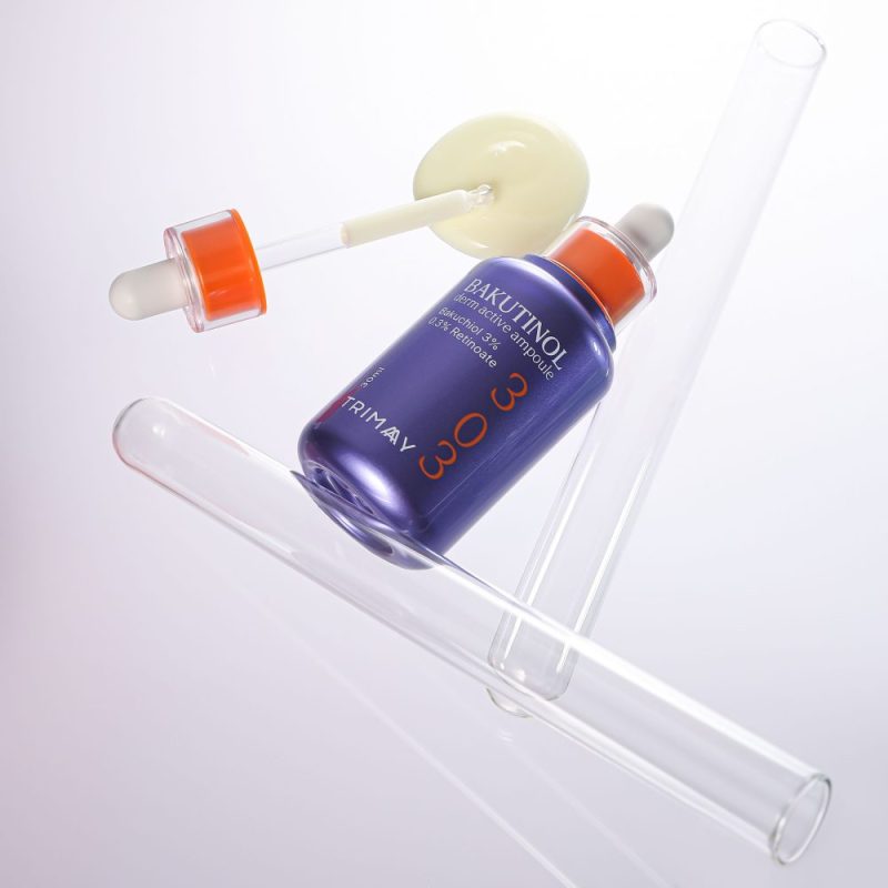 Infographic on Hydroxypinacolone Retinoate (HPR) in Trimay Bakuchiol Ampoule