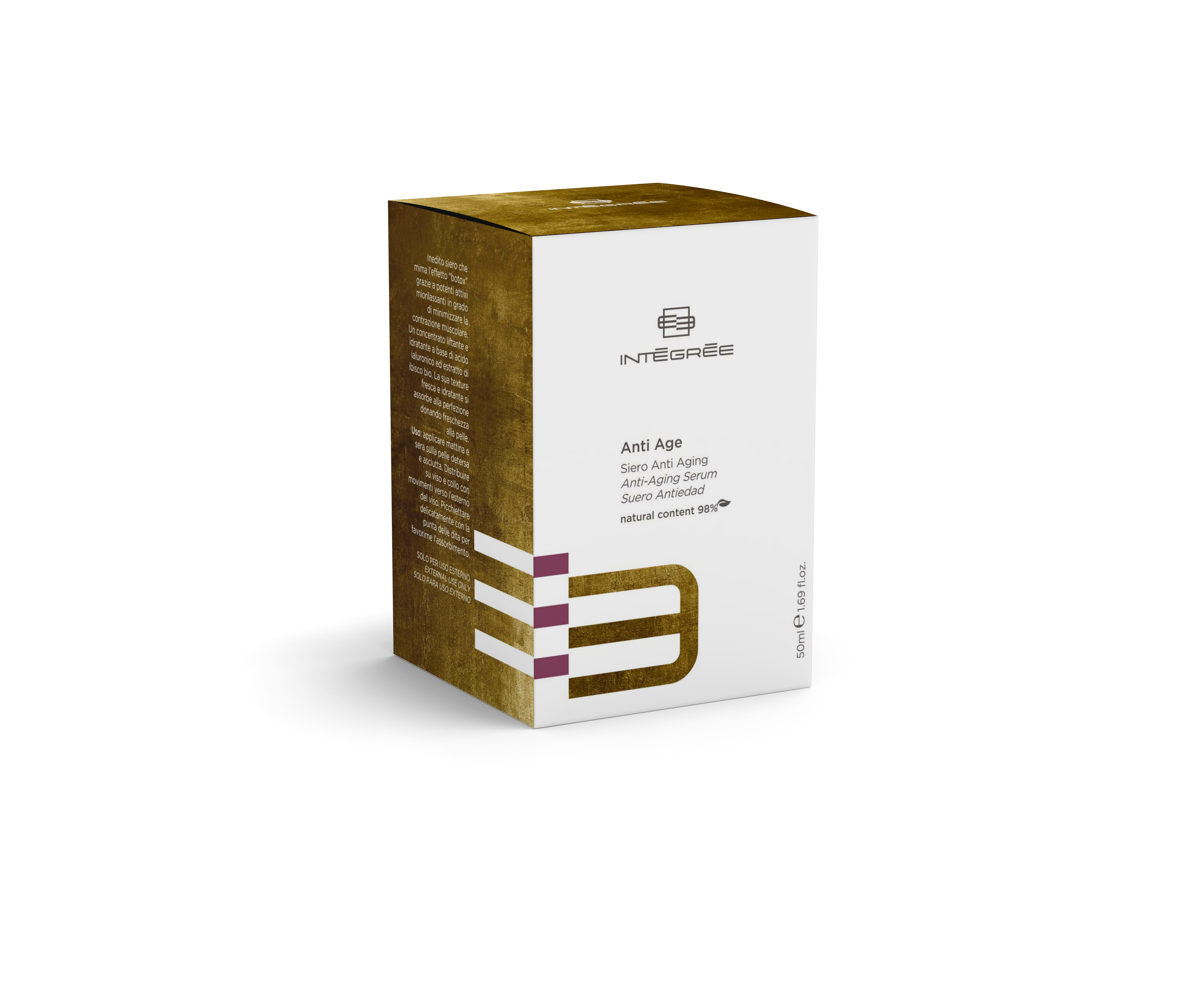 Integree ANTI-AGING SERUM 50ml bottle and box packaging
