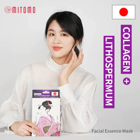 Mitomo Изглаждаща маска за лице с Колаген и Lithospermum