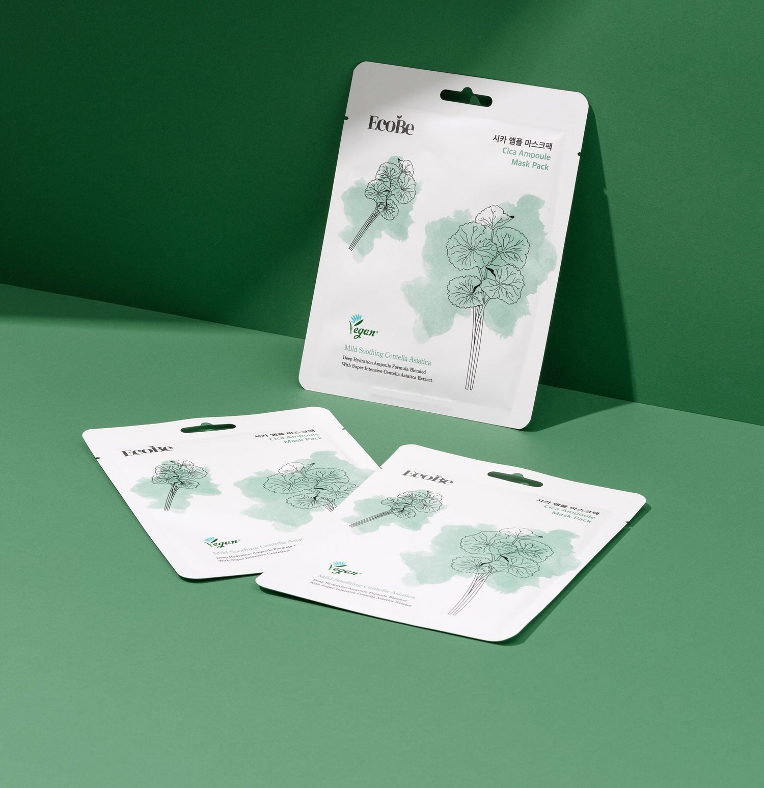 Успокояваща лист маска с центела Ecobe Cica Ampoule Mask