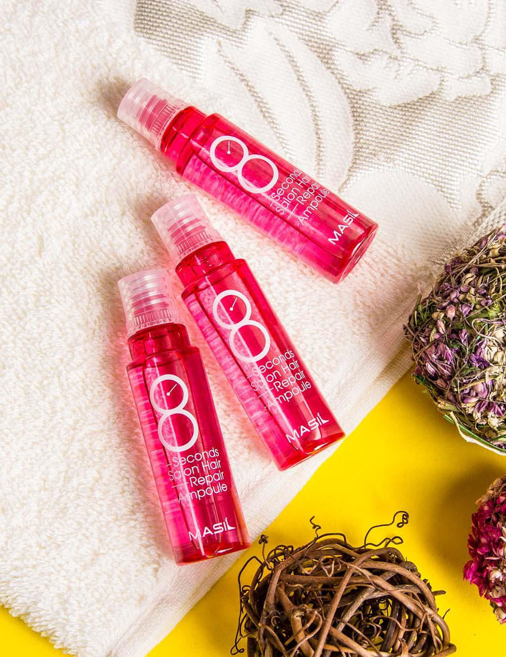 Highly concentrated nourishing mask 8 Seconds Salon Hair Repair Ampoule 15ml * 20 pcs, - Koreancare