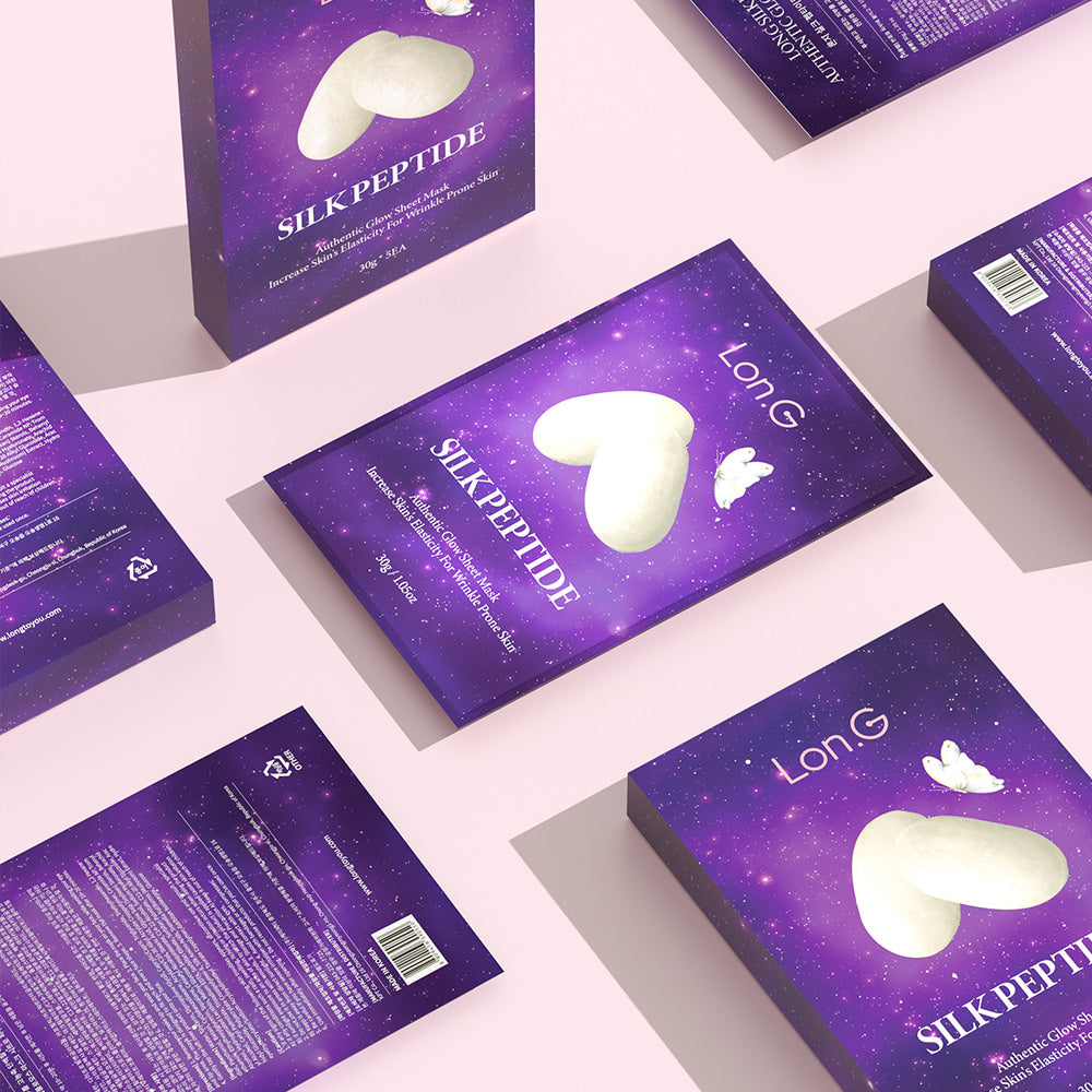 Lon.G стягаща лист маска с копринени пептиди