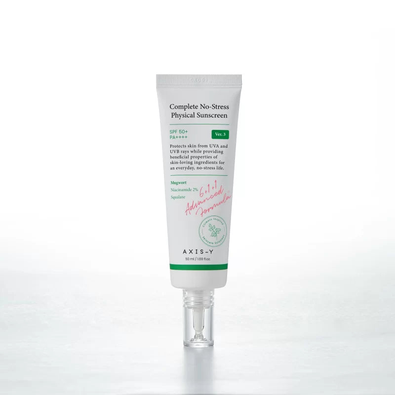 Минерален слънцезащитен крем за лице SPF 50+ AXIS-Y Complete No-Stress Physical Sunscreen V.3