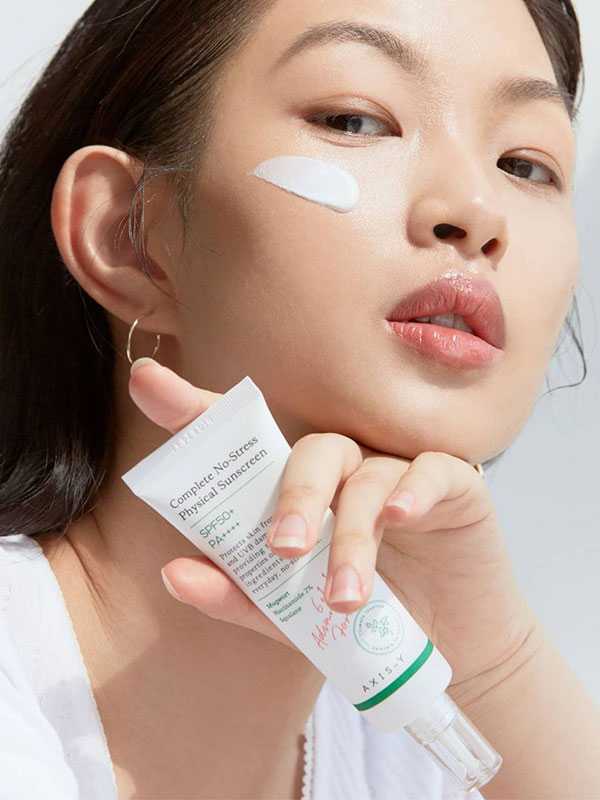 Минерален слънцезащитен крем за лице SPF 50+ AXIS-Y Complete No-Stress Physical Sunscreen V.3