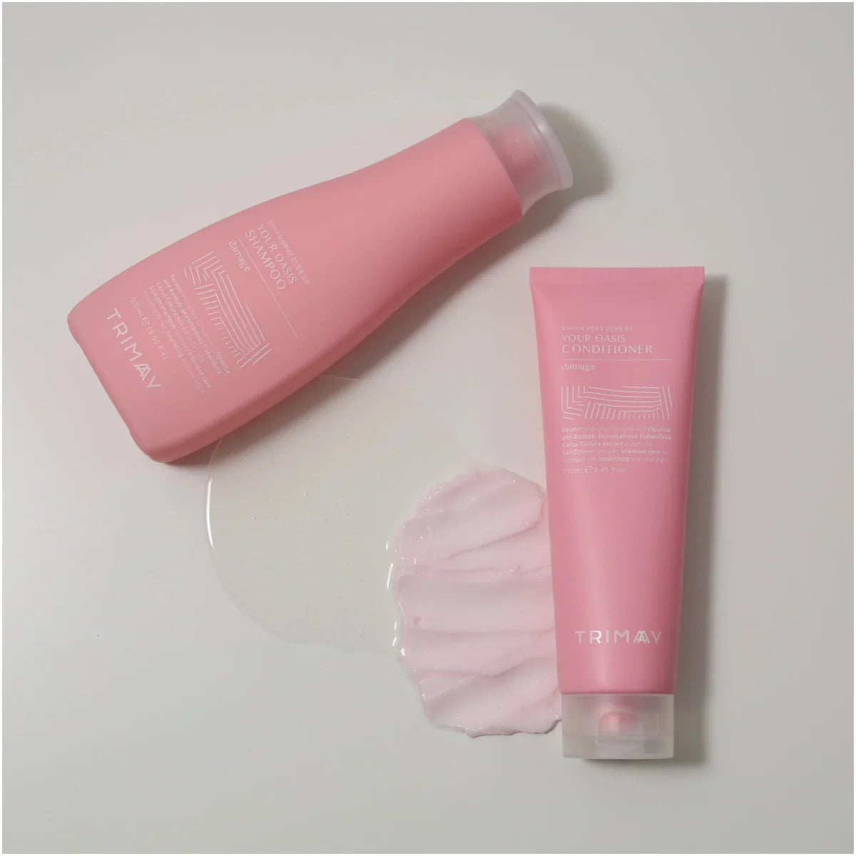 Trimay Your Oasis hair care line with conditioner and matching products