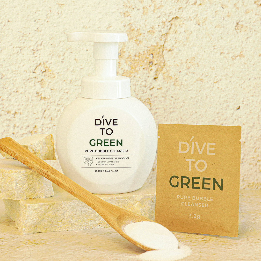 Почистваща пяна за лице DIVE TO GREEN Pure Bubble Cleanser 3х3.2g