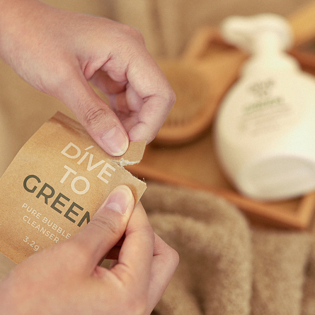 Почистваща пяна за лице DIVE TO GREEN Pure Bubble Cleanser 3х3.2g