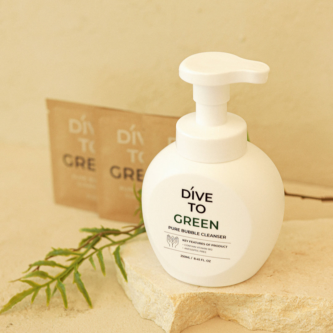 Почистваща пяна за лице DIVE TO GREEN Pure Bubble Cleanser 3х3.2g