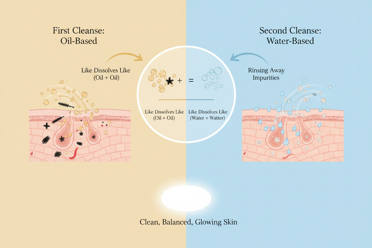 Why Double Cleansing Matters — The Chemistry of Oil and Water