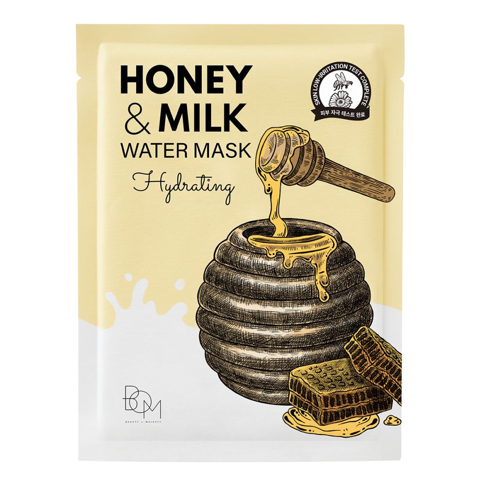 Hydrating sheet mask with milk and honey BOM Honey &amp; Milk Water Mask Hydrating - Koreancare