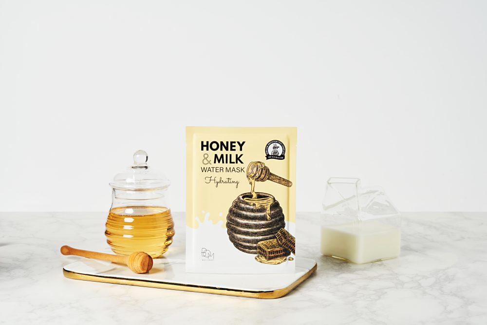 Hydrating sheet mask with milk and honey BOM Honey &amp; Milk Water Mask Hydrating - Koreancare