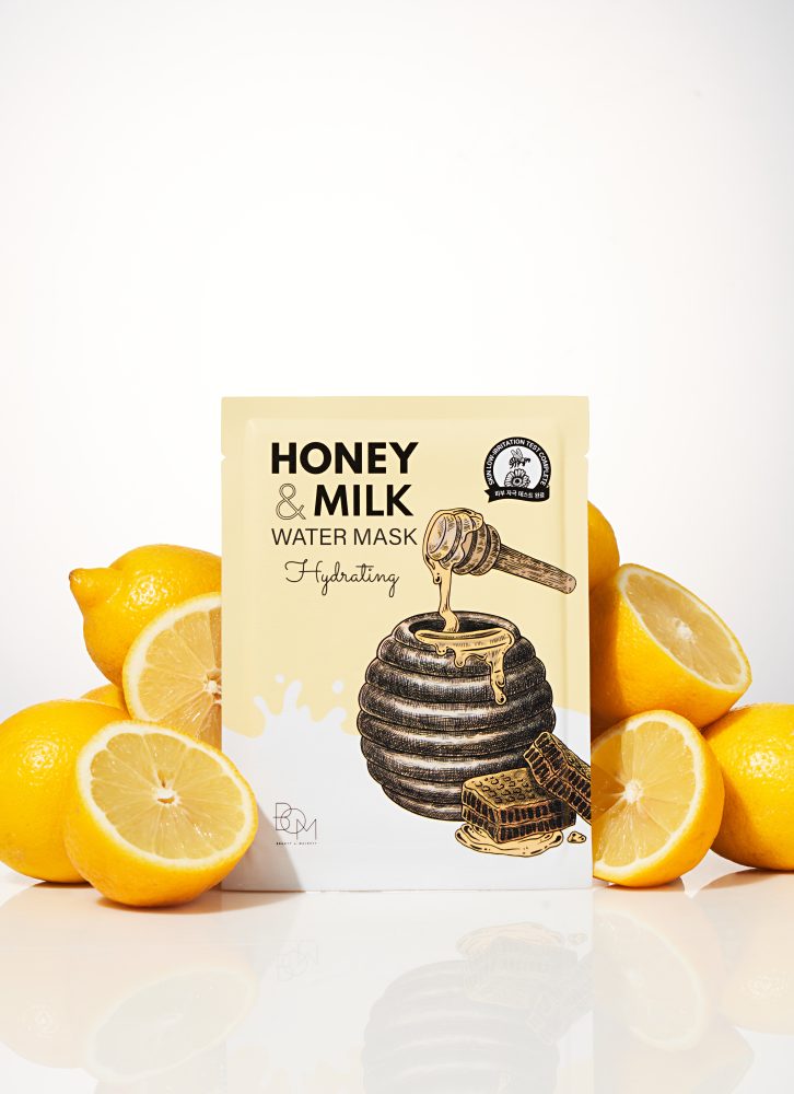 Hydrating sheet mask with milk and honey BOM Honey &amp; Milk Water Mask Hydrating - Koreancare