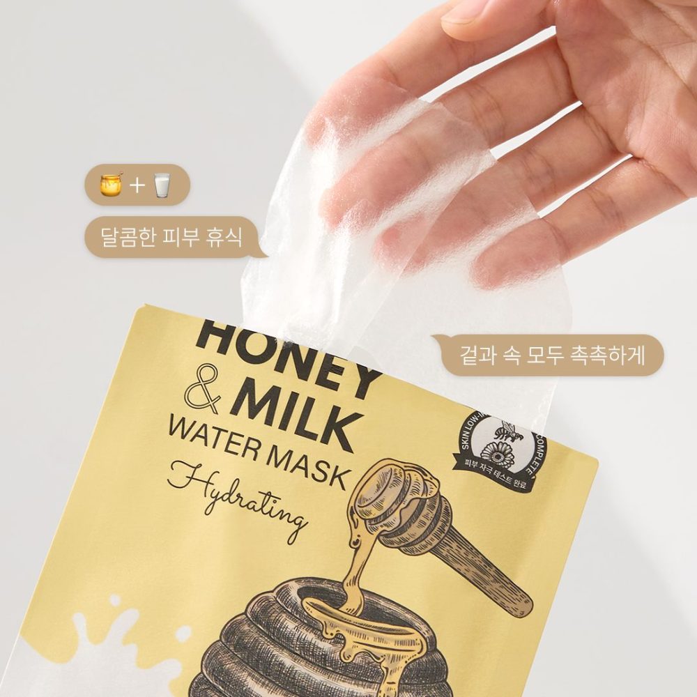 Hydrating sheet mask with milk and honey BOM Honey &amp; Milk Water Mask Hydrating - Koreancare