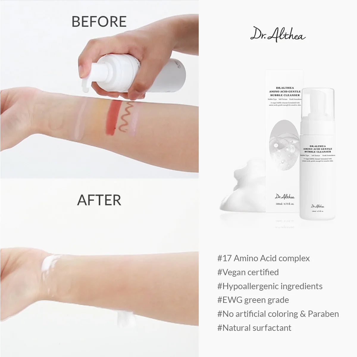 Dr. Althea Amino Acid Gentle Bubble Cleanser 140 ml