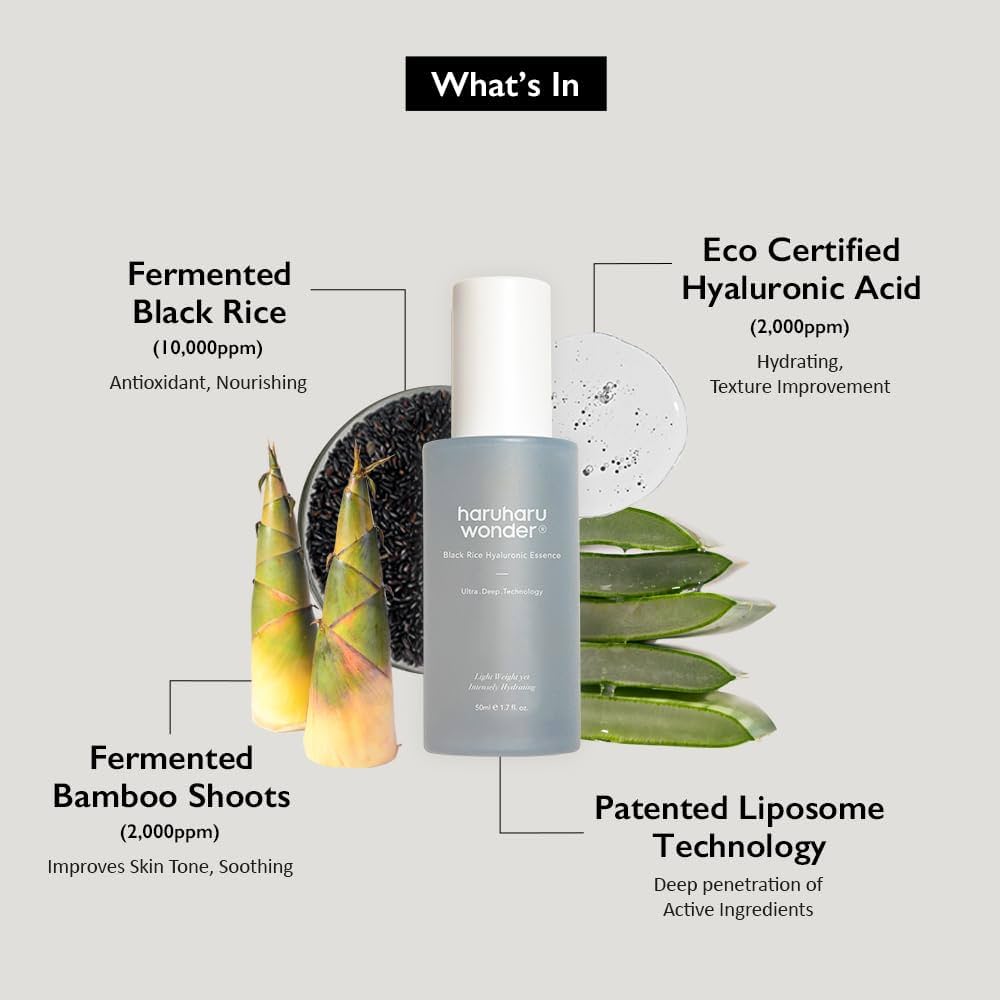 Гел-есенция с хиалуронова киселина и черен ориз Haruharu Wonder WONDER Black Rice Hyaluronic Essence 50ml