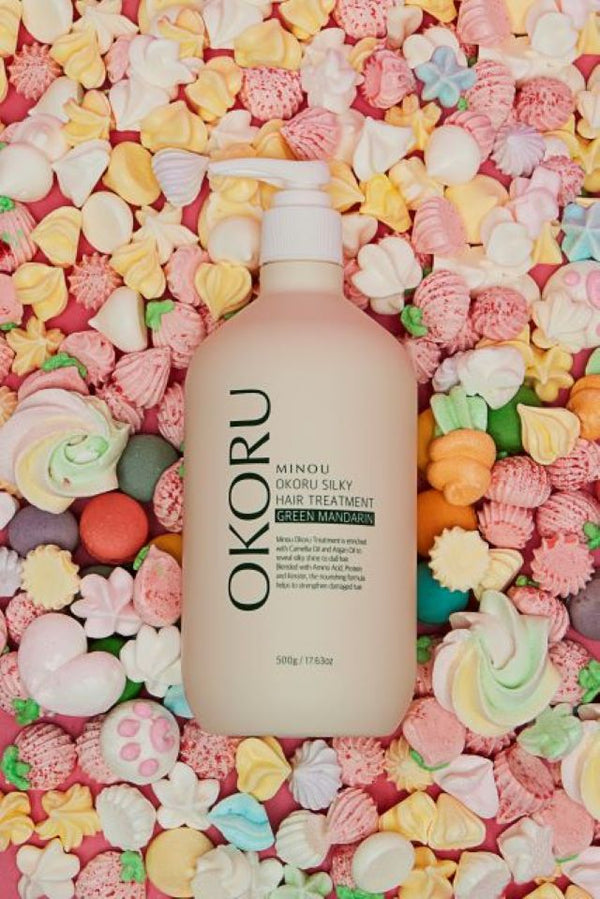 Балсам-терапия за коса и скалп мандарина Okoru Minou Okoru Silky Hair Treatment Green Mandarin 500ml
