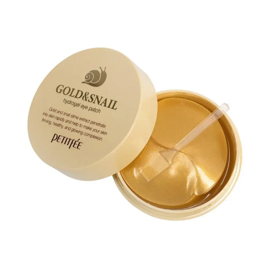 Хидрогел пачове за очи със злато и секрет от охлюв Petitfee Gold & Snail Hydrogel Eye Patch