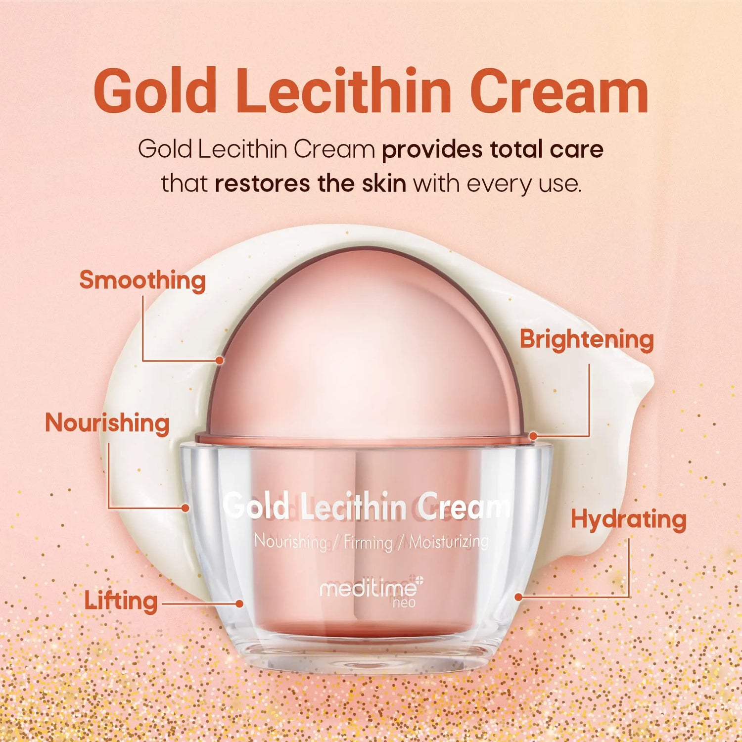 Подмладяващ лифтинг крем Meditime Gold Lecithin Cream