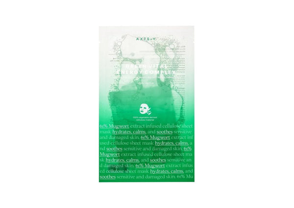 Лист маска с пелин AXIS-Y Mugwort Green Vital Energy Complex Sheet Mask