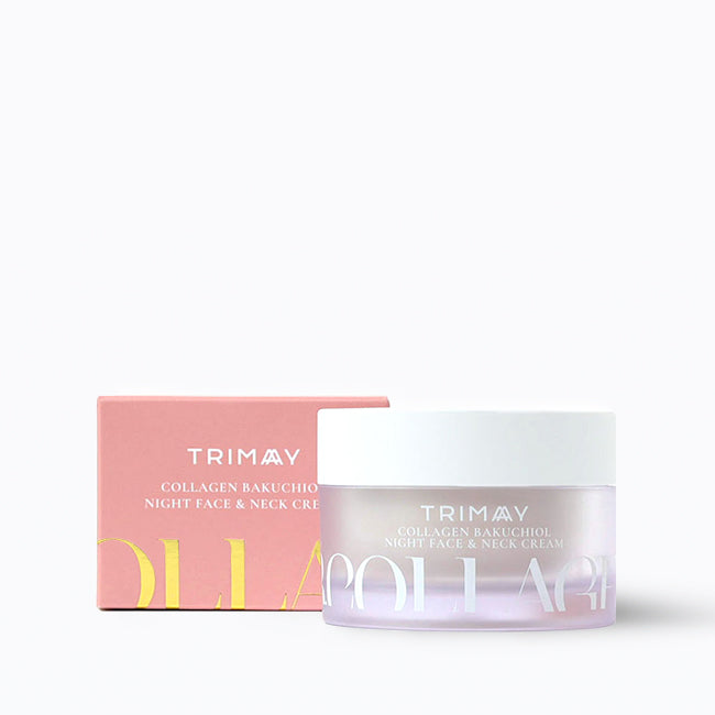 Нощен крем за шия и лице с бакучиол и колаген Trimay Collagen Bakuchiol Night Face &amp; Neck Cream