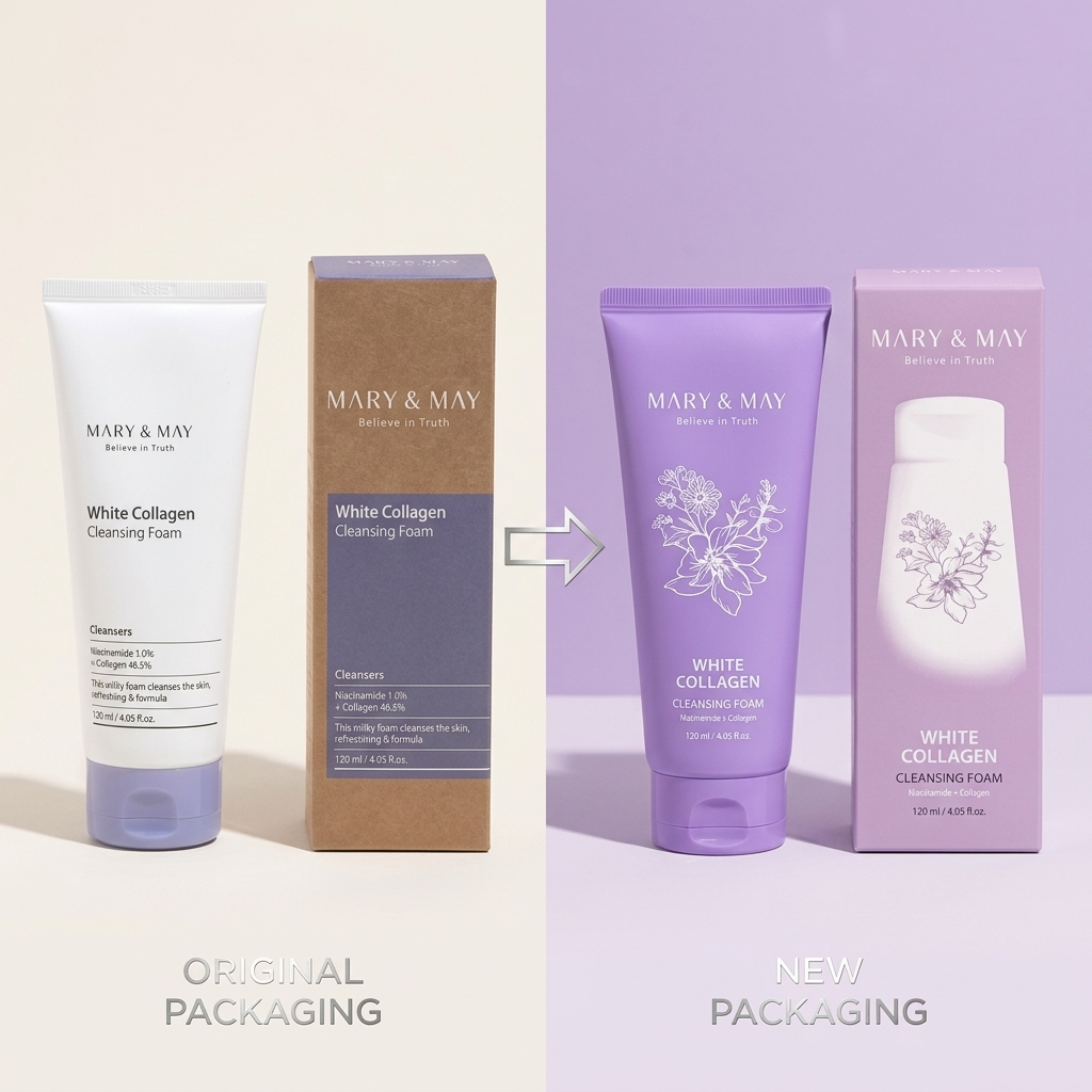 The cleansing foam with collagen and niacinamide Mary&amp;May - Koreancare