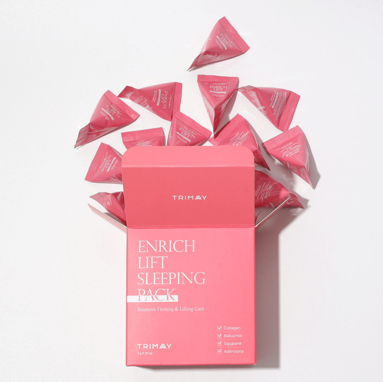 Нощна маска за лице с колаген и бакучиол Trimay Enrich Lift Sleeping Pack- кутия 20бр