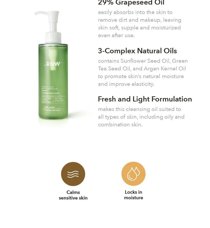 RNW Der. Clear Purifying Cleansing Oil 200ml - Koreancare