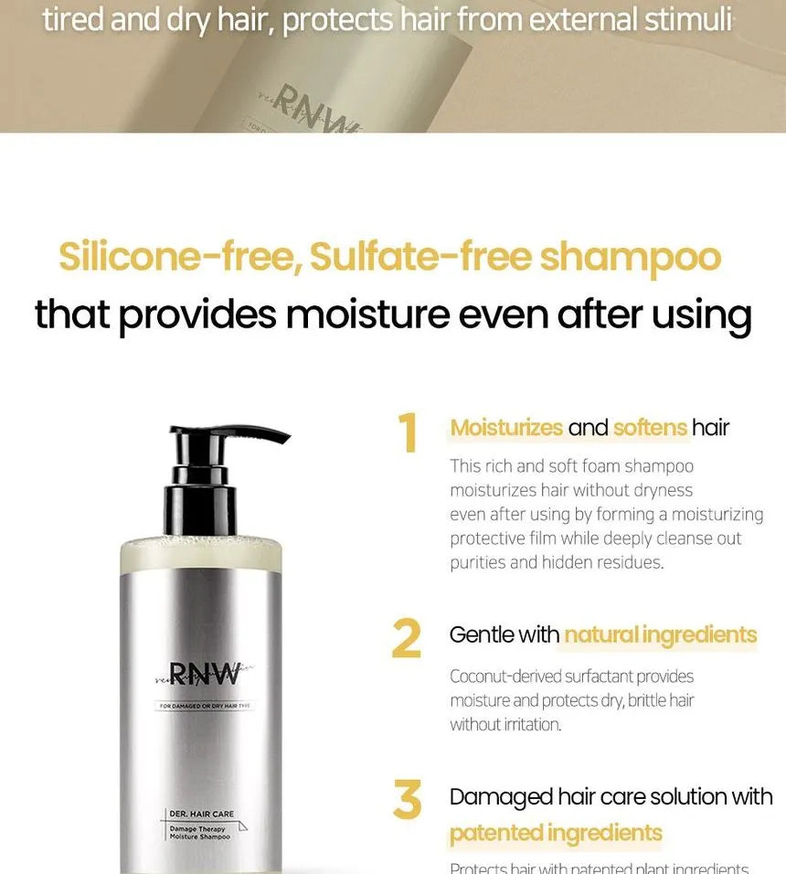 RNW HAIR CARE Damage Therapy Moisture Shampoo 300ml, - Koreancare