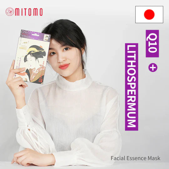 Mitomo Подмладяваща и хидратираща маска за лице с Q10 и Lithospermum