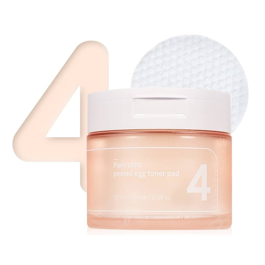 Exfoliating toner pads Numbuzin No,4 Pore Zero Peeled Egg Toner Pad - Koreancare