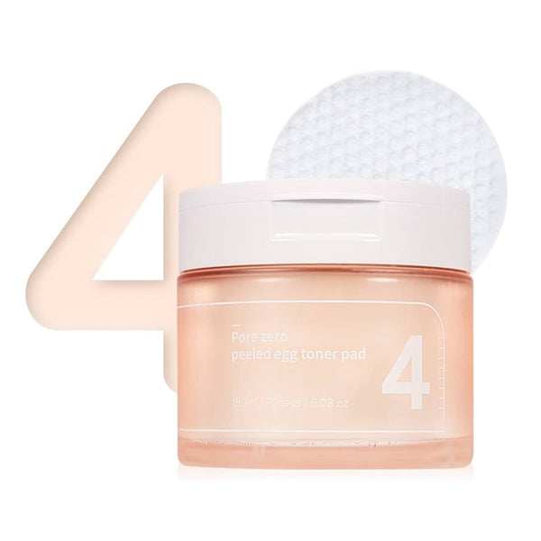 Ексфолиращи тонер тампони Numbuzin No.4 Pore Zero Peeled Egg Toner Pad