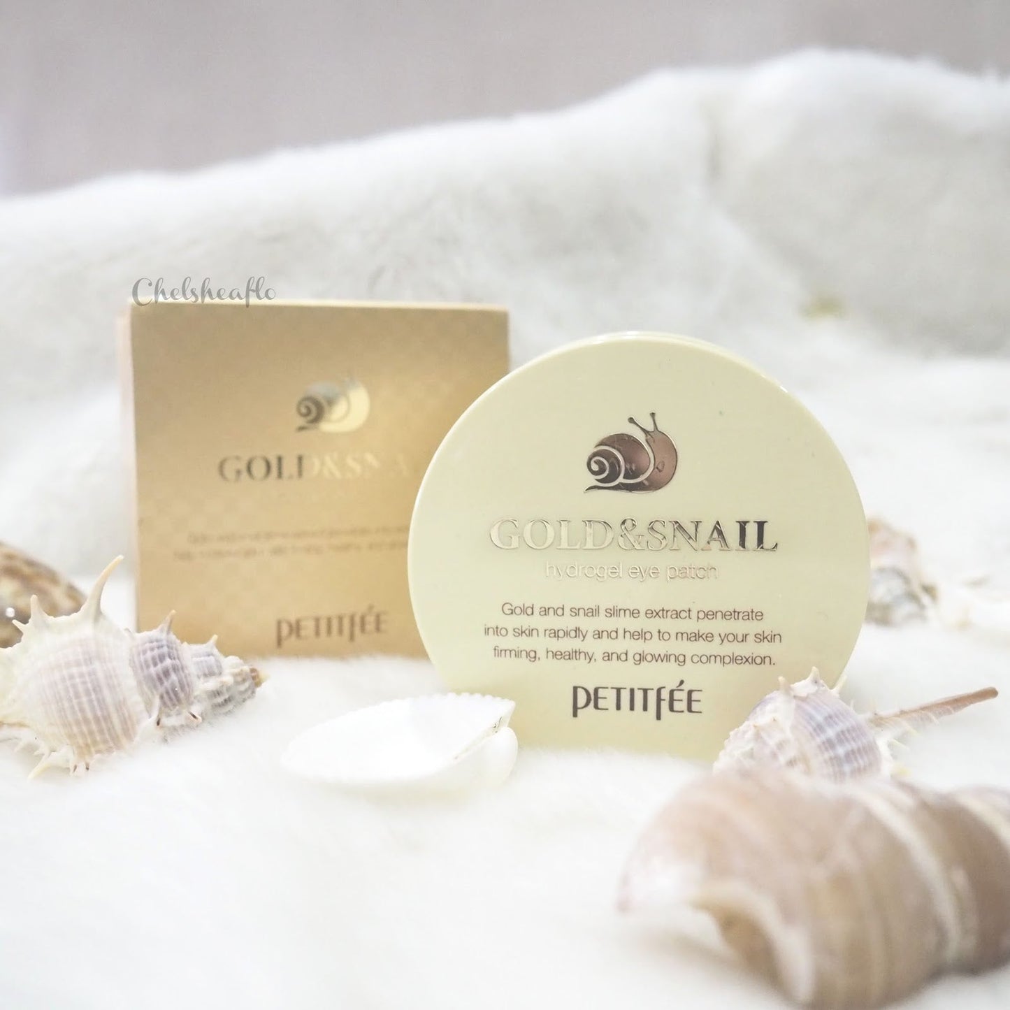 Хидрогел пачове за очи със злато и секрет от охлюв Petitfee Gold & Snail Hydrogel Eye Patch