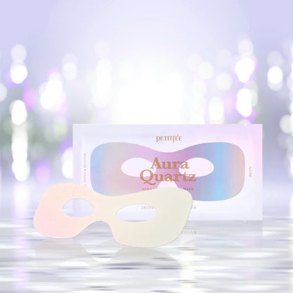 Озаряваща маска за околоочна зона Petitfee Aura Quartz Hydrogel Eye Zone Mask – Iridescent Lavender