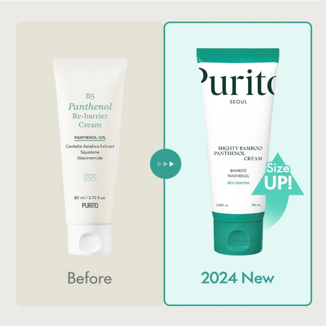 Purito B5 Panthenol Re-barrier Cream 100ml jar packaging