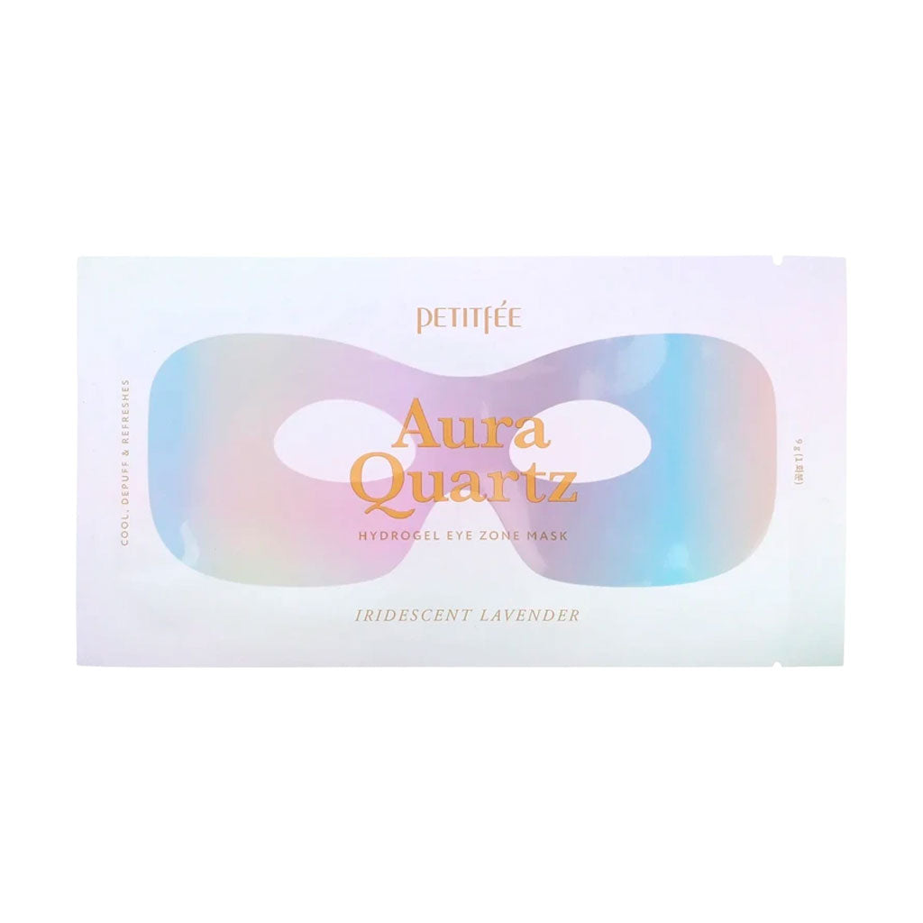 Озаряваща маска за околоочна зона Petitfee Aura Quartz Hydrogel Eye Zone Mask – Iridescent Lavender