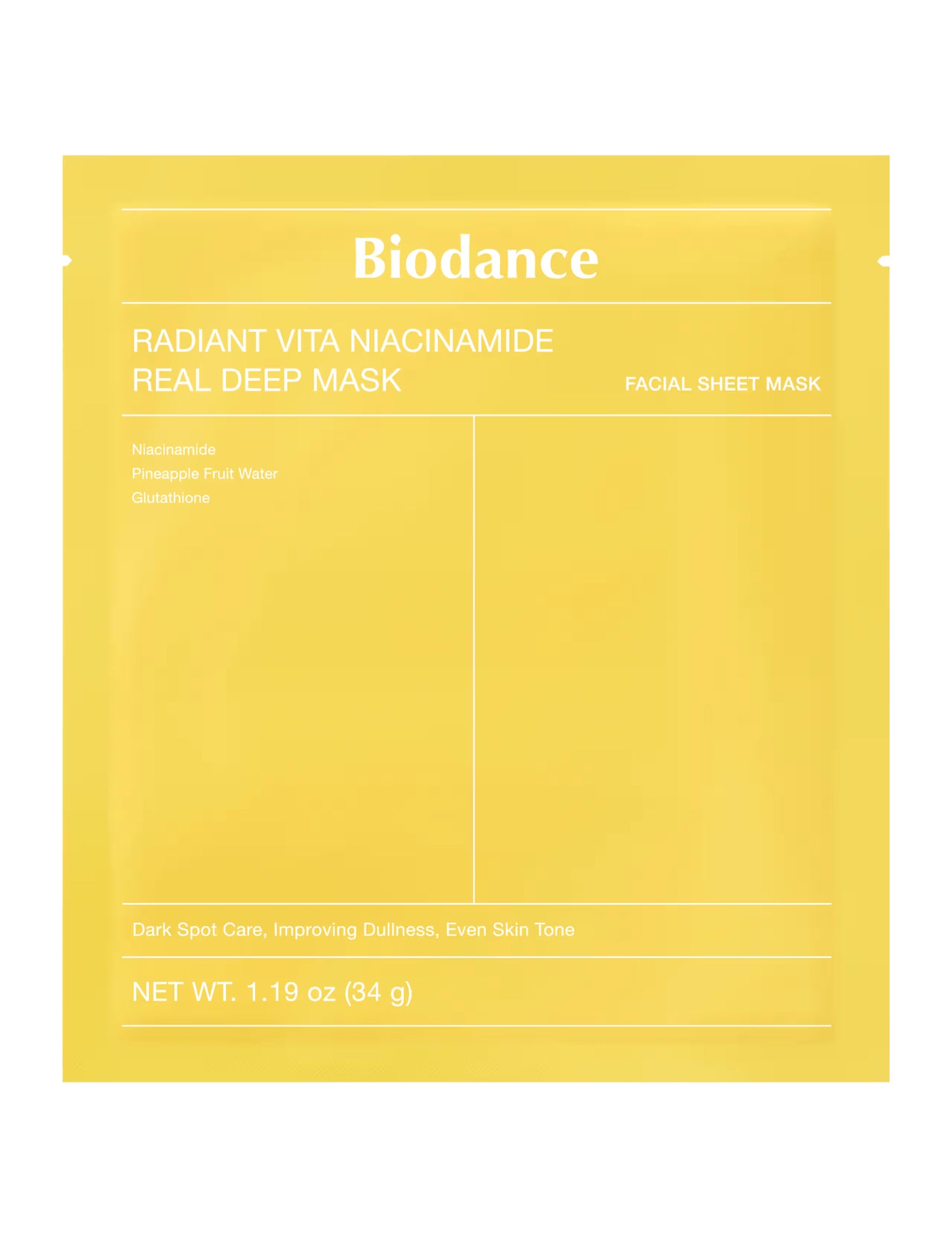 BIODANCE Radiant Vita Niacinamide Real Deep Mask - Koreancare