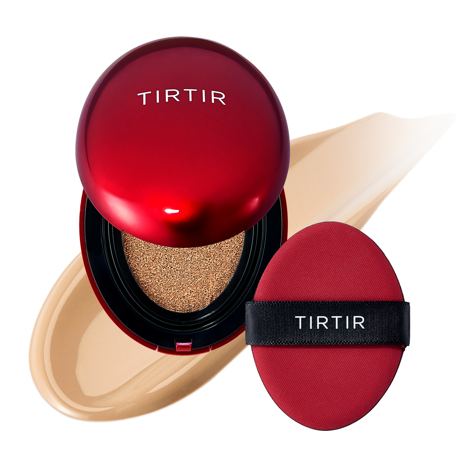 Озаряваща пудра за лице с високо покритие TIRTIR Mask Fit Red Cushion Foundation