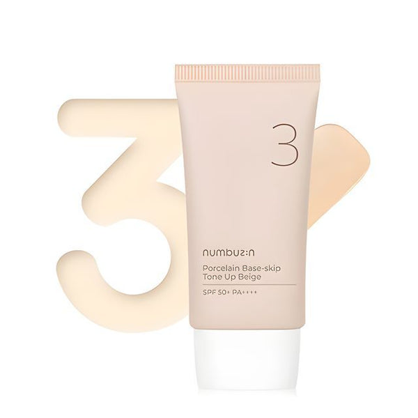 Слънцезащитен крем Numbuzin No.3 Porcelain Base-skip Tone Up Beige