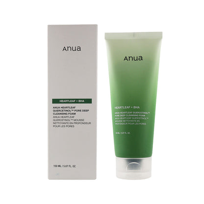 Почистваща пяна за свиване на порите Anua Heartleaf Quercetinol Pore Deep Cleansing Foam