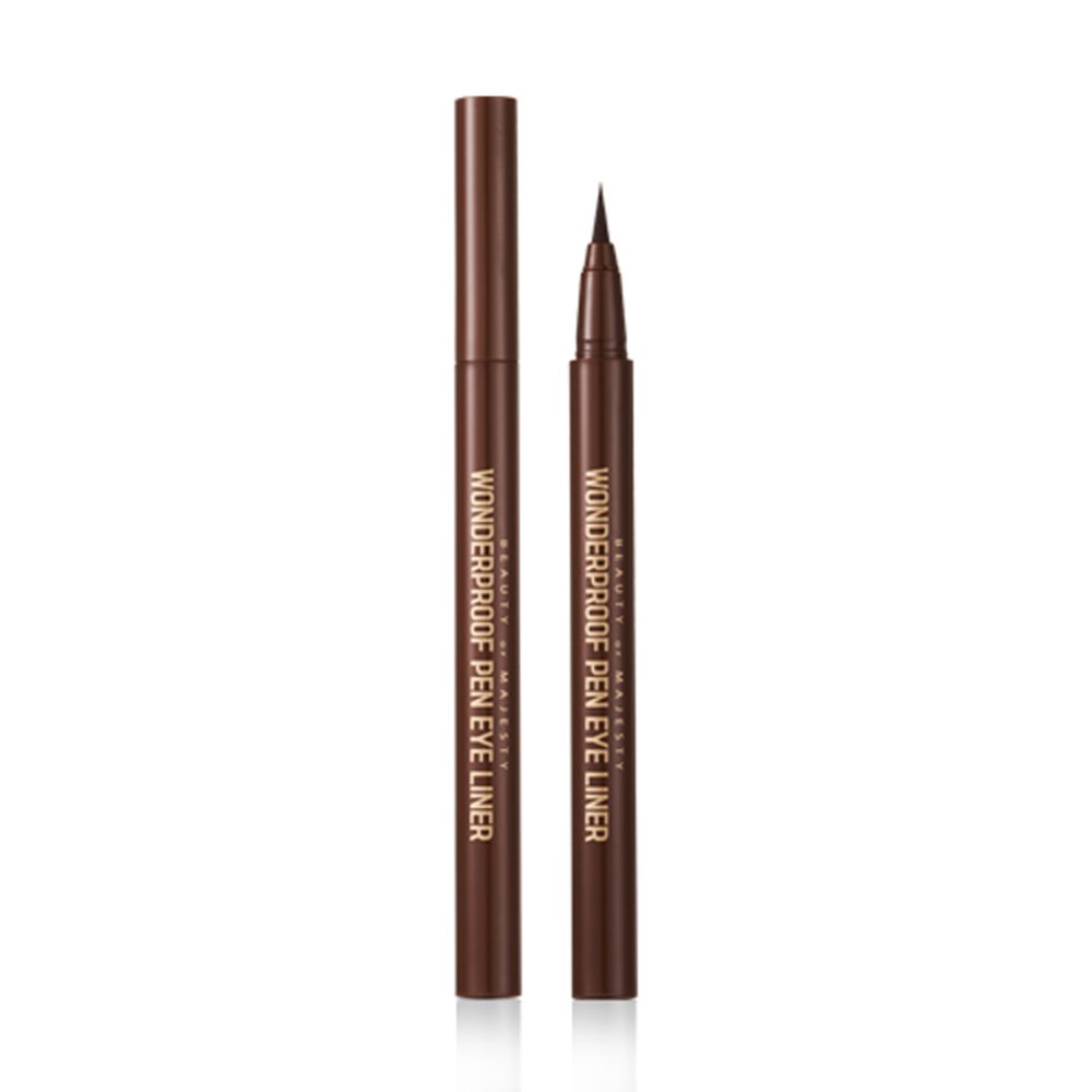 Beauty of Majesty BOM Wonderproof Pen Eye Liner in Wonder Brown pen, front view