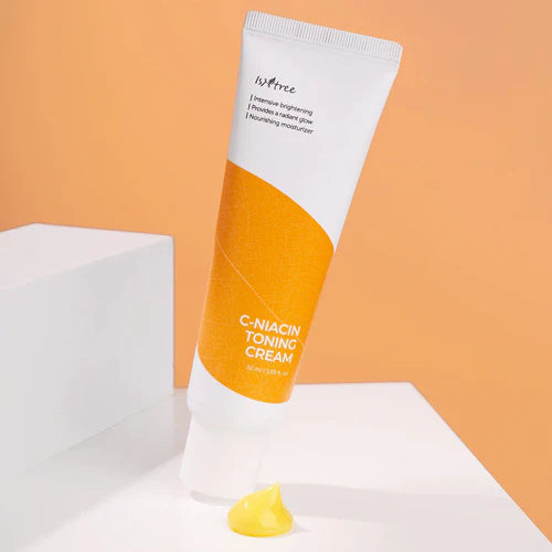 Изсветляващ крем за лице срещу тъмни петна и белези от акне Isntree C-Niacin Toning Cream