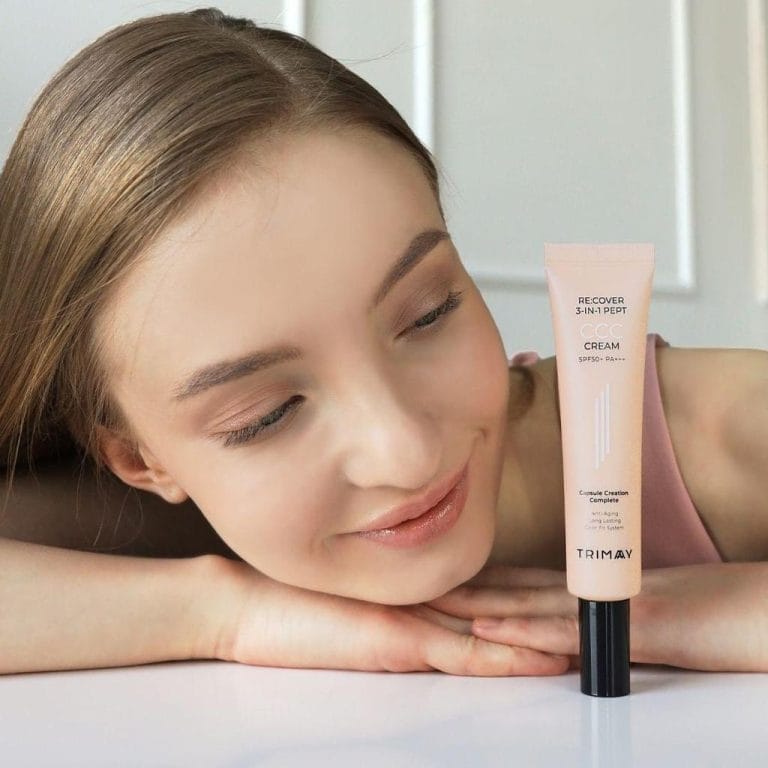 Тониращ CCC крем за лице Trimay Re:cover 3-in-1 Pept CCC Cream SPF50+PA+++ цвят Medium