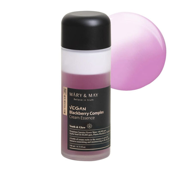 Двуфазна есенция-крем за лице с къпини Mary & May Vegan Blackberry Complex Cream Essence 140ml