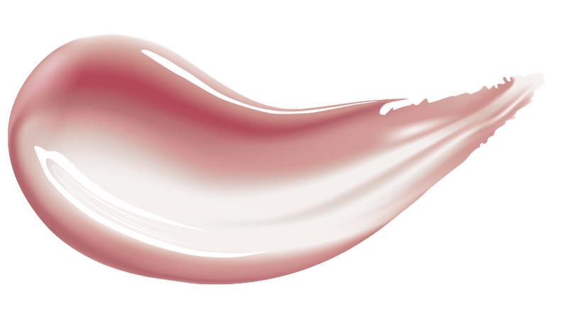 Hand holding HUEMI Melting Glaze Lip Gloss 01 Rosy Nude