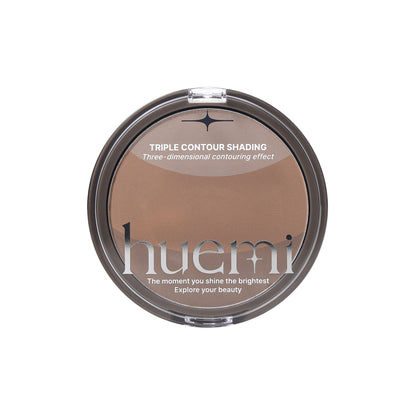 HUEMI Triple Contour Shading palette in compact case